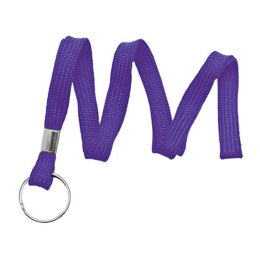 Purple 3/8" (10 mm) Lanyard with Nickel-Plated Steel Split Ring @ $0.90 - MOQ of 100 units