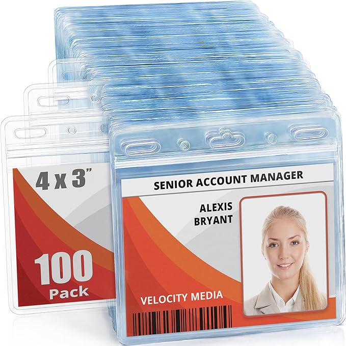 Plastic Name Badge Holders - MOQ of 100 units