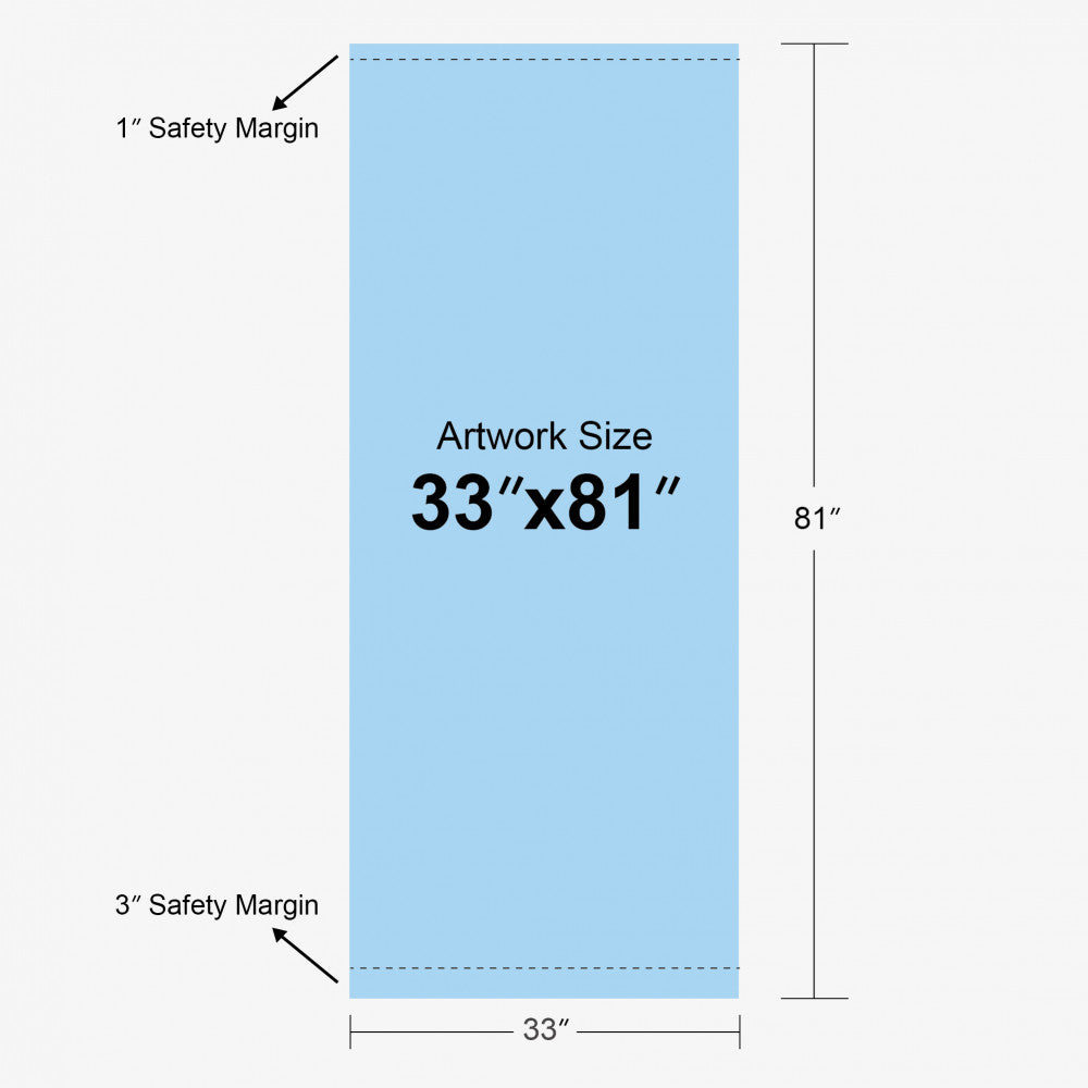 Deluxe Retractable Stand (33" x 81" Double Sided) @ $370.00